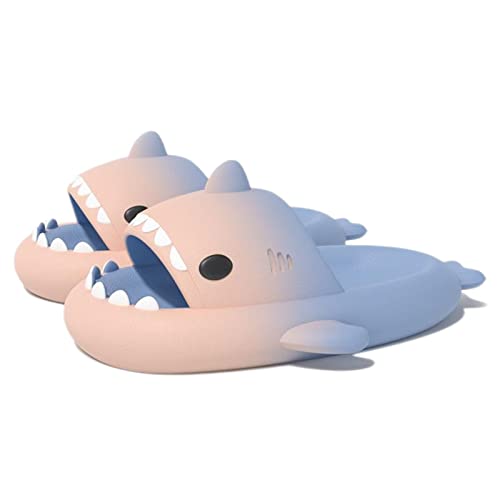 Zureto Sharkies Shoes, Cute Cloudy Shark Slides Erwachsene, Shark Two-Tone Hausschuhe Unisex (Pink Blue, adult, women, numeric_40, numeric_range, eu_footwear_size_system, numeric_41, medium) von Zureto