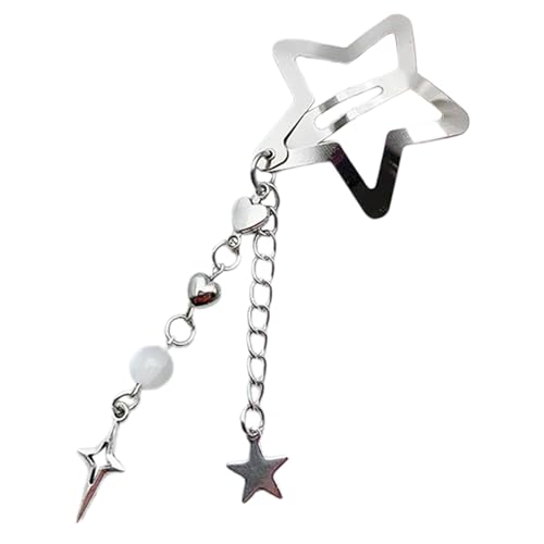 ZwaitL Stilvolle sternförmige Haarspange aus Metall, mit Quasten und Herzen, Haarspange, Styling-Accessoire für Damen ZwaitL Stilvolle sternförmige Haarspange aus Metall, mit Quasten und Herzen, Haarspange, Styling-Accessoire für Damen von ZwaitL