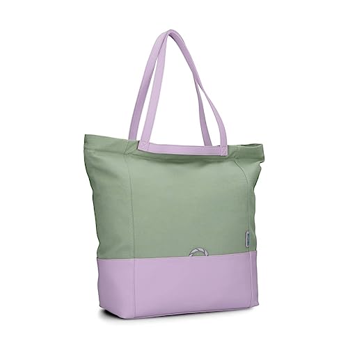 Damen Shopper Fiorella FI200 (18 Liter) Tote Bag & Schulter-Tasche 2-in-1, robustes Material, extra langer Schultergurt, bunte Farben, auch als Strand-Tasche geeignet, gute Innenausstattung (jade) von Zwei