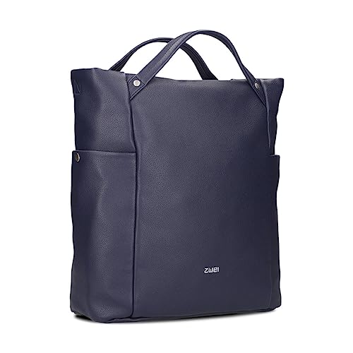 Damen Business-Tasche Pia PI120 Laptop-Tasche 9 Liter klassisch-elegante Hochformat Tote Bag für Büro & Arbeit inkl. extra langer Schultergurt - als Umhängetasche & Schultertasche zu tragen (blue) von Zwei