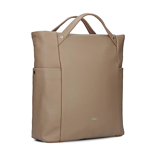 Damen Business-Tasche Pia PI120 Laptop-Tasche 9 Liter klassisch-elegante Hochformat Tote Bag für Büro & Arbeit inkl. extra langer Schultergurt - als Umhängetasche & Schultertasche zu tragen (hazel) von Zwei