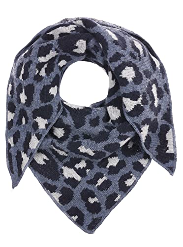 Zwillingsherz Dreieckstuch Stola Schal mit Kaschmir und Wolle für Kids Mädchen Jungen Kinder - Hochwertiges Cashmere Halstuch mit Leo Animal Print - Perfekt für Sommer Herbst Winter von Zwillingsherz