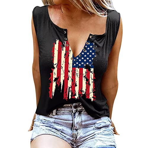 Amerikanische Flagge Tanktops für Frauen 4. Juli Shirts Ringloch ärmelloses T-Shirt Patriotische T-Shirts Bluse Mit Streifen Damen von Zylione