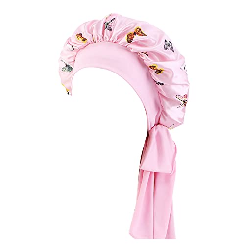 Frauen-Hut-Kappen-Haar-Turban-Wrap-Turban-Hüte-Bad-Dusch-Kappen-Baden-Hut-Haarschutz-Duschhauben- Schweißbänder Handgelenk Männer (Pink, One Size) von aaSccex