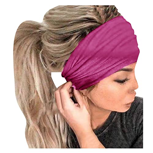 Headband Bandana Headband Wrap hair elastische Frauen Druck Haarbügel Tennistasche Damen (Hot Pink, One Size) von aaSccex