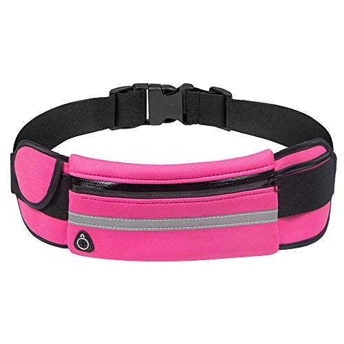 Männer Frauen Outdoor-Stretch Sportgürtel Taschen Handy-Tasche Schal Und Mütze Herren (Pink, One Size) von aaSccex