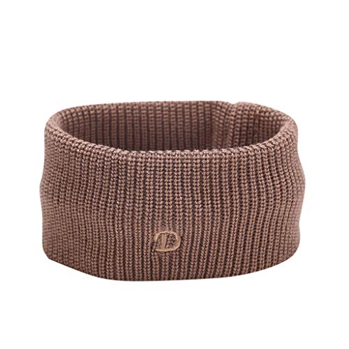 Männer und Frauen D Brief elastischer gestrickter Kopf Brustband sweet Girls Sport Haarband Ohrenwärmer Damen (Khaki, One size) von aaSccex