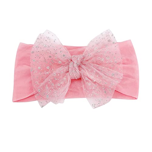 Neugeborenes Kleinkind Kinder Baby Mädchen Baby Stirnbänder Bögen geknotete weiche Headwraps Fotografie Requisiten Bizeps Band (Pink, One Size) von aaSccex