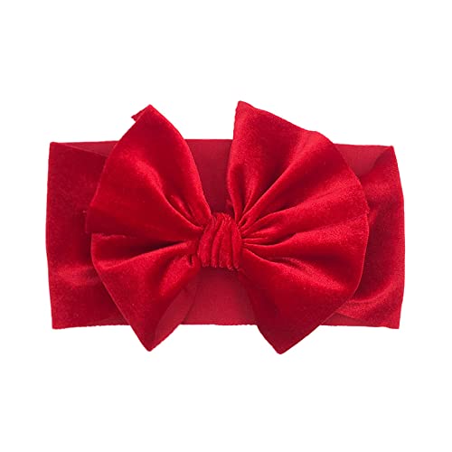 Neugeborenes Kleinkind Kinder Baby Mädchen Baby Stirnbänder Bögen geknotete weiche Headwraps Fotografie Requisiten Kopfband Herren Multifunktionale (Red, One Size) von aaSccex