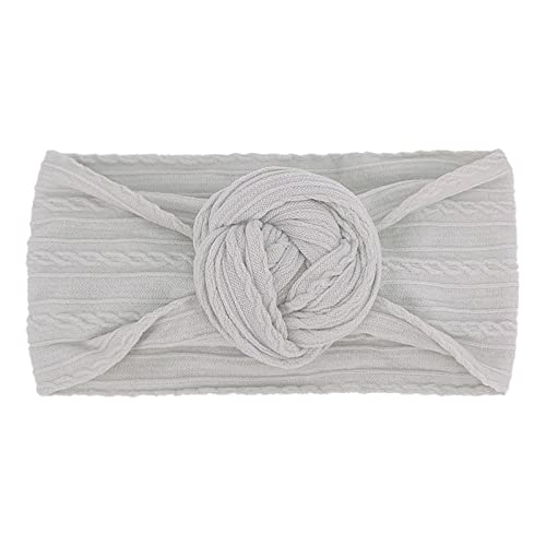 Neugeborenes Kleinkind Kinder Baby Mädchen Baby Stirnbänder Kreis Bögen geknotet weiche Seide Nylon Headwraps Fotografie Requisiten Bogenschießen Köcher (Grey, One Size) von aaSccex