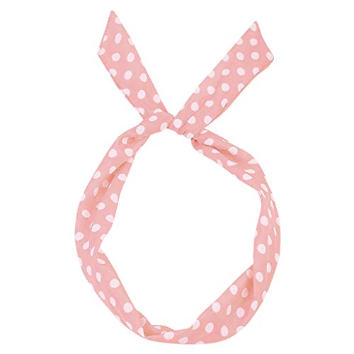 Schal Dot Band Paisley Polka Wire Headband Rockabilly retro Tartan Wicked Headband Fahrrad Outfit Herren Sommer (Pink, One Size) von aaSccex