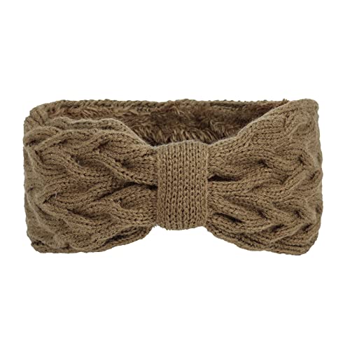 Warme Winter-Stirnbänder für Frauen Zopfmuster Turban Ohrwärmer Stirnband Geschenke 1Pack Haarband Für Jungs (Khaki, One Size) von aaSccex