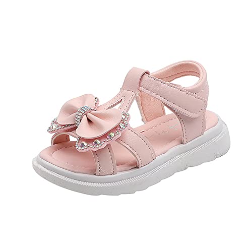 aaSccex Mädchen Baby Sandalen Schleife Prinzessin Schuhe Offene Zehen Sandalen Blumen Einzelschuhe Kleinkind Sandalen Flache Schuhe Performance Kleid Schuhe Party Schuhe von aaSccex