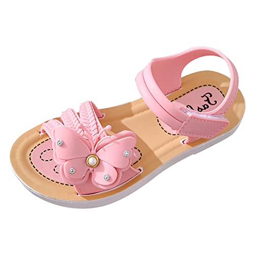 aaSccex Mädchen Baby Slide Sandal Schmetterlingsblume Offene Zehen Sandalen Freizeitschuhe Rutschfest Flache Gummisandalen Mädchen Tanzschuhe Prinzessin Schuhe Mädchen Sandalen von aaSccex