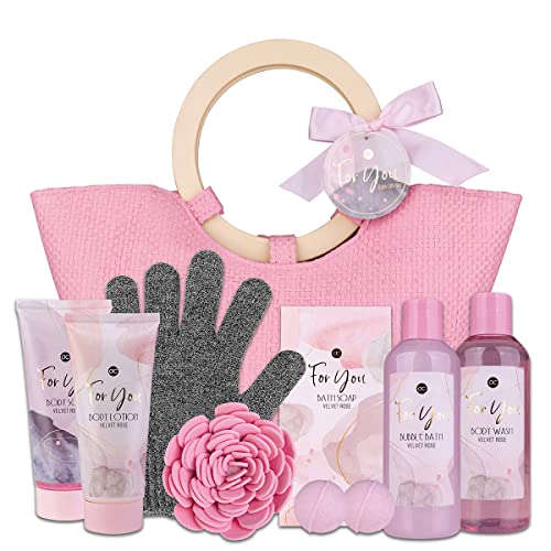 Accentra – Duschset Frauen Geschenkset PINK ROSE in Handtasche – 9-teiliges Pflegeset mit Schaumbad, Körperpeeling, Bodylotion & mehr – Wellness Geschenk Set zum Geburtstag, Valentinstag & Weihnachten Accentra – Duschset Frauen Geschenkset PINK ROSE in Handtasche – 9-teiliges Pflegeset mit Schaumbad, Körperpeeling, Bodylotion & mehr – Wellness Geschenk Set zum Geburtstag, Valentinstag & Weihnachten von accentra
