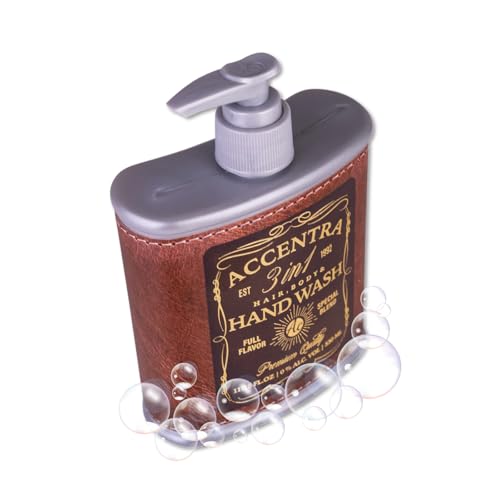 Accentra Seifenspender Whiskey, Handseife SPECIAL BLEND in Schnapsflaschen-Optik, Flachmann mit 330ml Handseife im Pumpspender, Flüssigseife, Duft: Birke & Zeder, Geschenkidee für Männer zum Vatertag Accentra Seifenspender Whiskey, Handseife SPECIAL BLEND in Schnapsflaschen-Optik, Flachmann mit 330ml Handseife im Pumpspender, Flüssigseife, Duft: Birke & Zeder, Geschenkidee für Männer zum Vatertag von accentra