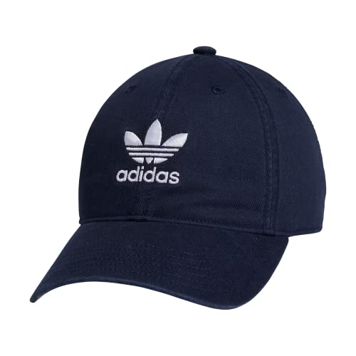 adidas Originals Damen Relaxed Fit Verstellbare Strapback Cap, Night Indigo/White, Einheitsgröße, (975949) von adidas Originals