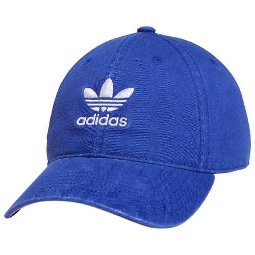 adidas Originals Herren Relaxed Fit Strapback Hat, Semi Lucid Blau/Weiß, Einheitsgröße von adidas Originals