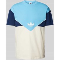 adidas Originals T-Shirt mit Label-Stitching in Blau, Größe L von adidas Originals