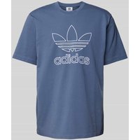 adidas Originals T-Shirt mit Label-Stitching in Blau, Größe XL von adidas Originals