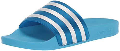 adidas Originals Women's Adilette Slides Sandal, Sky Rush/White/Blue Rush, 8 von adidas Originals