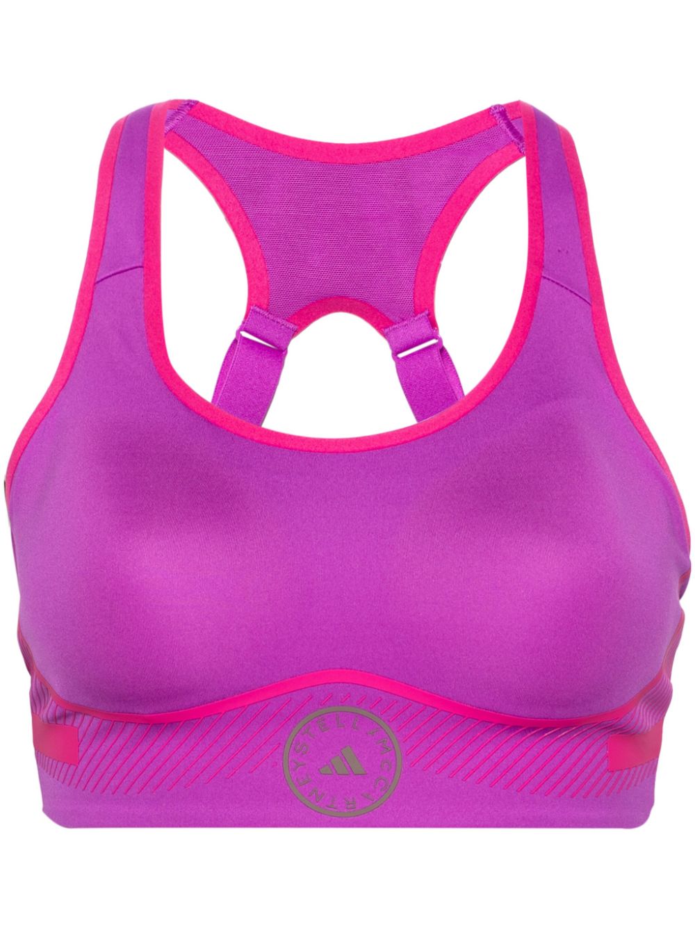 adidas by Stella McCartney TruePace Sport-BH mit Streifen - Violett von adidas by Stella McCartney