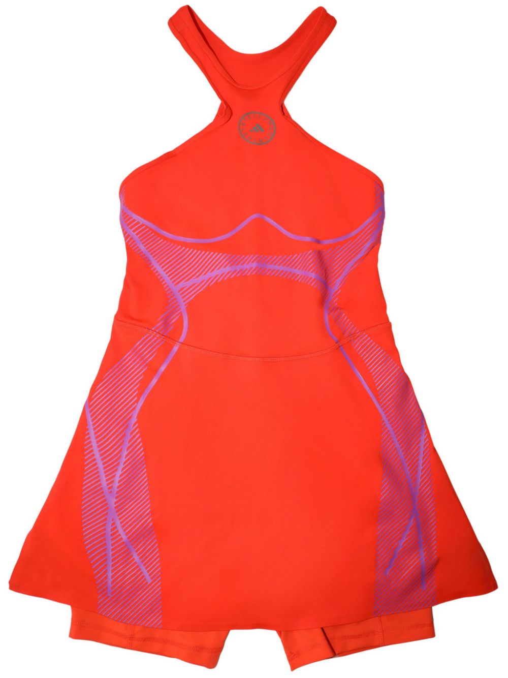 adidas by Stella McCartney TruePace Minikleid mit abstraktem Print - Orange von adidas by Stella McCartney