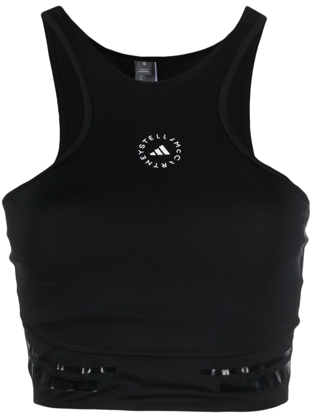 adidas by Stella McCartney Cropped-Top mit Logo-Print - Schwarz von adidas by Stella McCartney