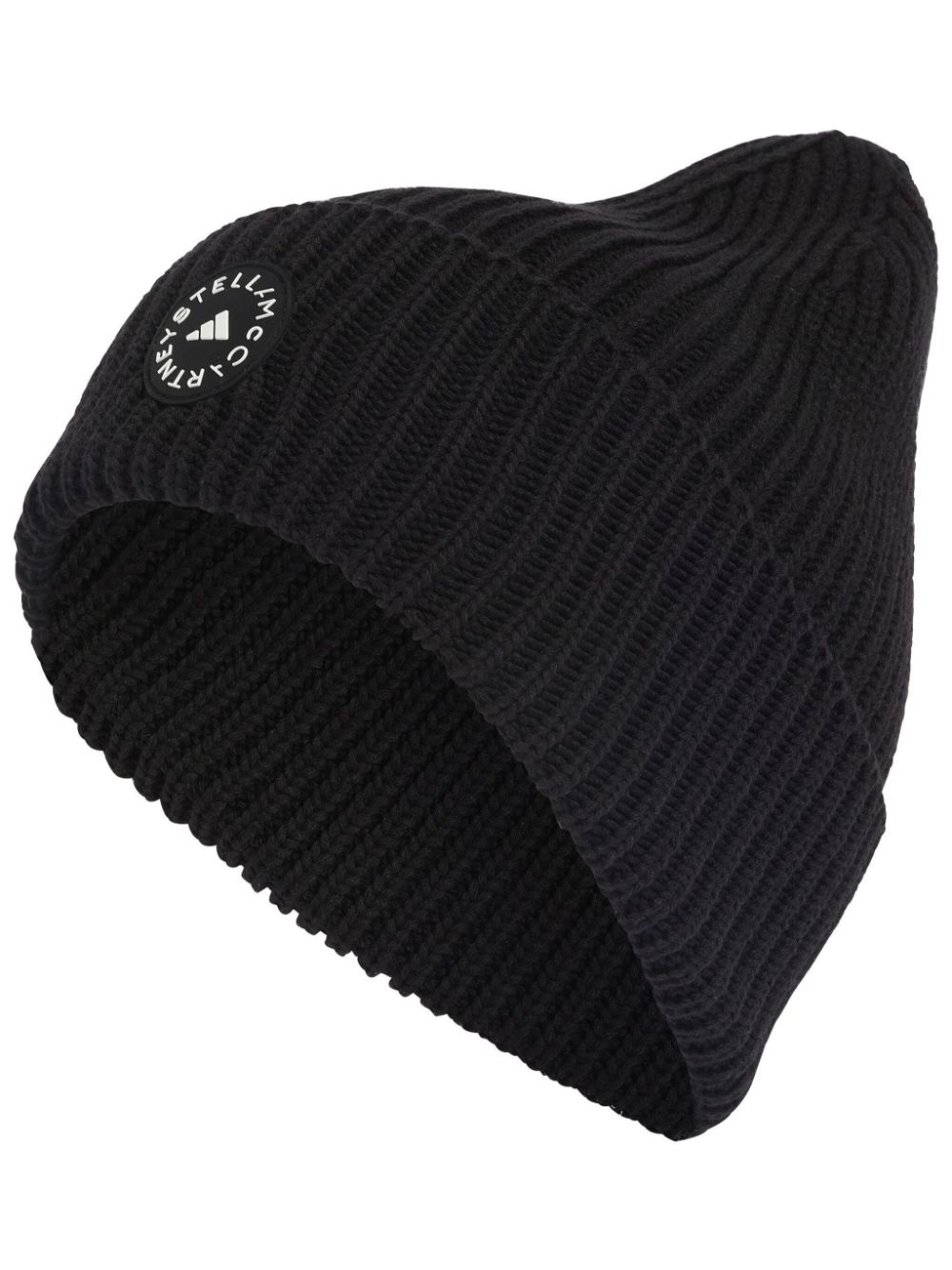 adidas by Stella McCartney Gerippte Beanie - Schwarz von adidas by Stella McCartney