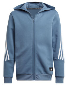 Kinder Sweatjacke mit Kapuze FUTURE ICONS 3S FULL ZIP von adidas performance