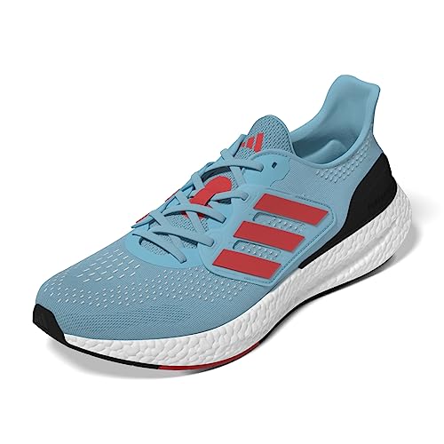 Adidas Herren Pureboost 23 Shoes-Low (Non Football), Light Aqua/Bright Red/FTWR White, 44 EU von adidas