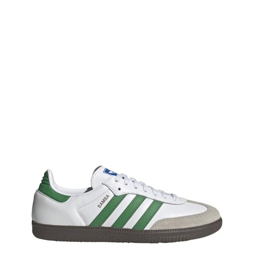 Adidas Samba Herren Lederschuhe Fußballschuh, Cloud White/Green/Supplier Color, 11 von adidas