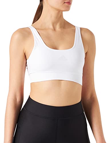 Adidas Soft BH Bustier Damen bequemer BH für jeden Tag (Gr. XS - XXL) - bequeme Unterwäsche, Weiss 2, M von adidas