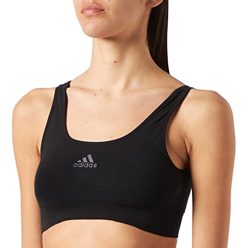 Adidas Soft BH Bustier Damen bequemer BH für jeden Tag (Gr. XS - XXL) - bequeme Unterwäsche, Schwarz, L von adidas