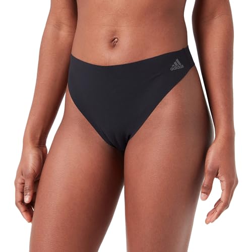 Adidas String Tanga Damen - Unterhosen (Gr. XS - XXL) - bequeme Unterwäsche, Schwarz-gem., XXL von adidas