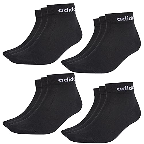 adidas NC Ankle Sneaker/Quarter Socken Unisex Kurzsocke Knöchellang 12 Paar, Farbe:Black, Socken & Strümpfe:40-42 von adidas