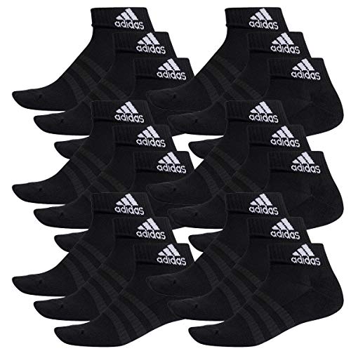 adidas Ankle/Quarter Socken Unisex Kurzsocke Knöchelsocke 18 Paar, Farbe:Black, Socken & Strümpfe:46-48 von adidas