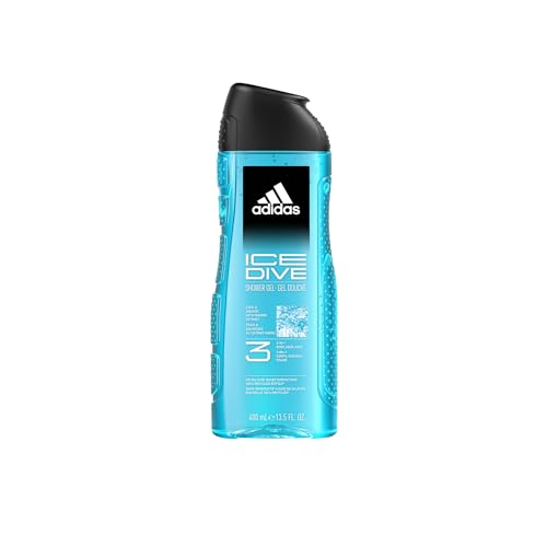 adidas 3in1 Ice Dive Duschgel für ihn, mit aquatisch-frischem Duft, 400 ml von adidas