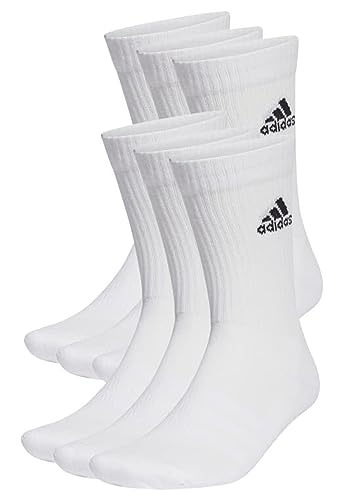 adidas 6 Paar SPW CREW 6p Tennissocken Sportspocken Unisex, Farbe:White, Socken & Strümpfe:49-51 von adidas