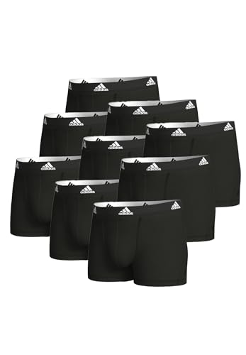 adidas 9er Pack Basic Trunk Men Herren Unterhose Shorts Unterwäsche 9er Pack, Farbe:Black, Bekleidungsgröße:M von adidas