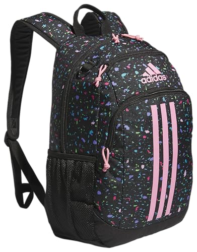 adidas Back to School Creator Backpack for Boys and Girls, Speckle Black/Bliss Pink/Black, One Size, 977617 von adidas