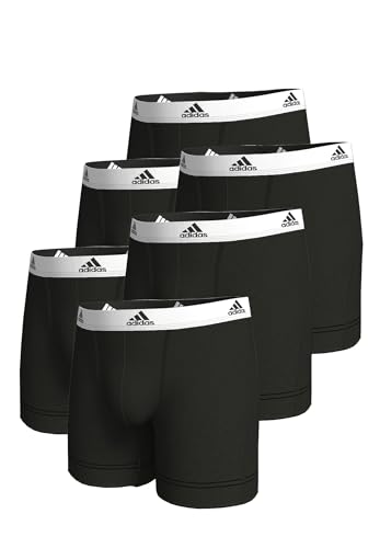 adidas Basic Boxer Brief Men Herren Unterhose Shorts Unterwäsche 6er Pack, Farbe:Black2, Bekleidungsgröße:S von adidas