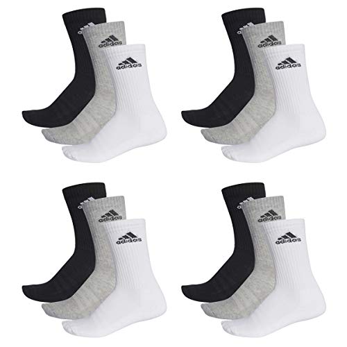 adidas CUSHIONED CREW Tennissocken Sportsocken Damen Herren Unisex 12 Paar, Farbe:032 - grey melange, Socken & Strümpfe:46-48 adidas CUSHIONED CREW Tennissocken Sportsocken Damen Herren Unisex 12 Paar, Farbe:032 - grey melange, Socken & Strümpfe:46-48 von adidas