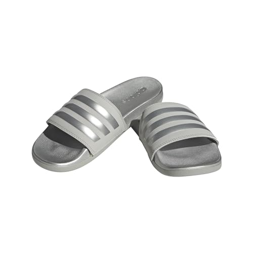 adidas Comfort Adilette Badelatschen (Grey/Silver, EU Schuhgrößensystem, Erwachsene, Numerisch, M, 38) von adidas