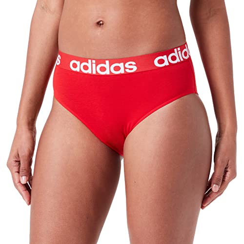 adidas Damen Sport Cotton Logo Bikini Slip-4A1H92 Slip, Vivid Red, XL von adidas