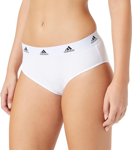 adidas Damen Sport Cotton Logo Bikini Slip-4A1H92 Slip, Weiß, L von adidas