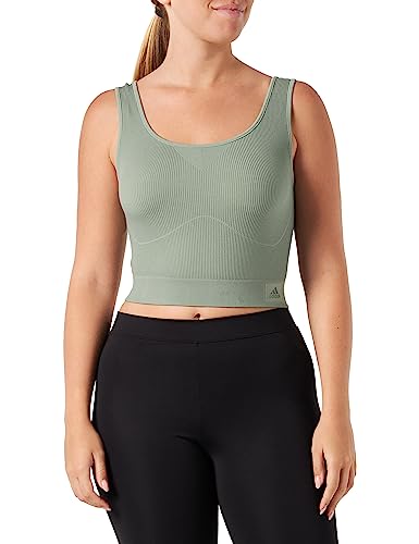 adidas Damen Cropped Top Unterwäsche, Olive Green, XXL von adidas