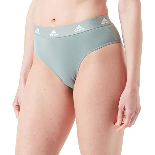 adidas Damen Sport Cotton Logo Bikini Slip-4A1H92 Unterwäsche, Olive Green, XS von adidas