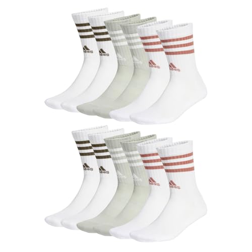 adidas Herren Damen Crewsocks Sportsocken Socken Cushioned Crew 6 Paar, Farbe:Weiß, Größe:46-48, Artikel:JG5854-white/white/wonder silver adidas Herren Damen Crewsocks Sportsocken Socken Cushioned Crew 6 Paar, Farbe:Weiß, Größe:46-48, Artikel:JG5854-white/white/wonder silver von adidas