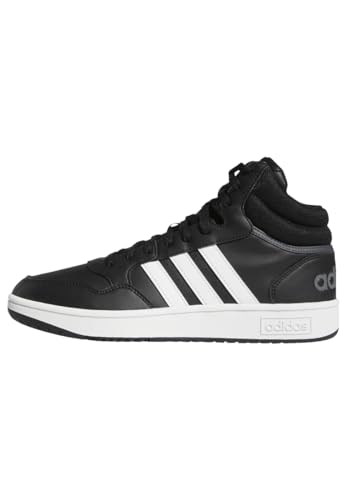 adidas Herren Hoops 3.0 Mid Classic Vintage Shoes Sneaker, core Black/FTWR White/Grey six, 43 1/3 EU von adidas